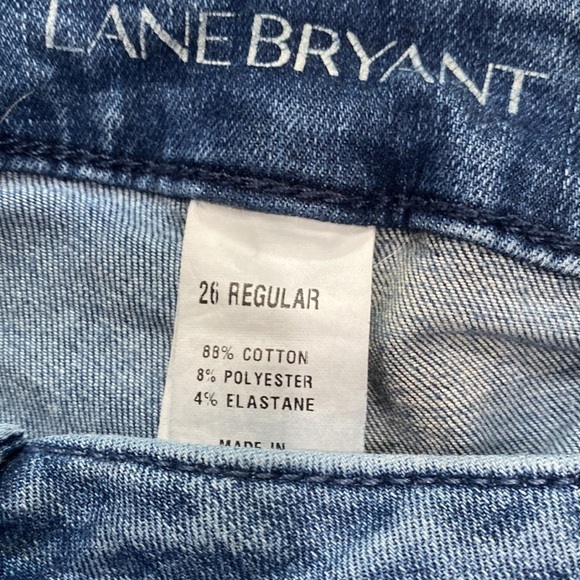 Lane Bryant distressed skinny jeans size 26 raw hem high waisted - Picture 9 of 14